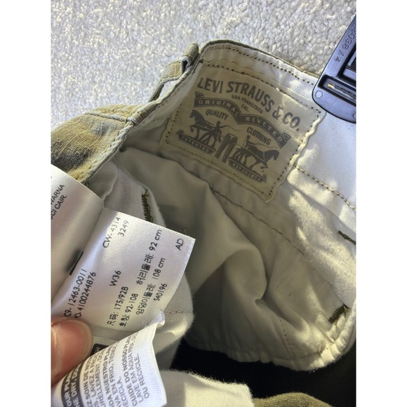 Levi's & Lee Dungarees Cargo Shorts Lot x4 Men's Size 36 Casual Hiking Camping - Picture 9 of 13